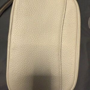 Elegant Cream Leather Shoulder Bag